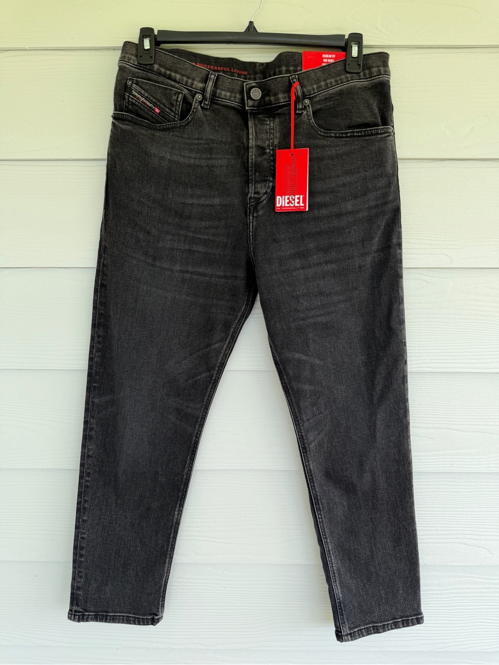 Diesel 2005 D-Fining L.30 Men’s Jeans W33 L30 Black Denim Regular Tapered NWT